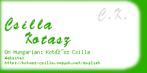 csilla kotasz business card